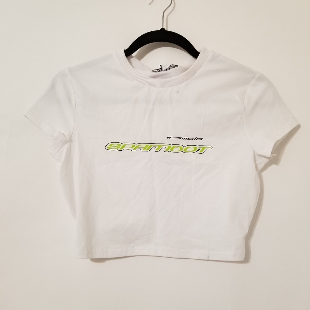 NWT I.AM.GIA Spambot  Graffic Crop Tee - P10 - Picture 2 of 5
